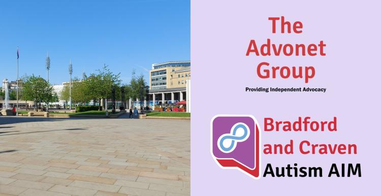 Promotional graphic for Bradford and Craven Autism AIM from The Advonet Group