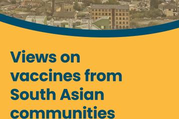 Views on vaccines from South Asian communities - Healthwatch report cover
