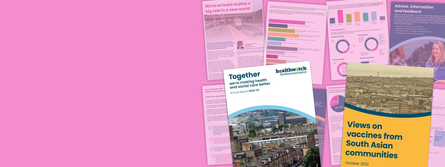 Image of pages from Healthwatch reports